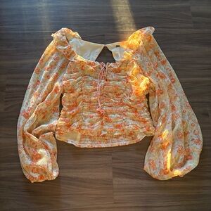 Free People Mabel Printed Blouse Spring Combo